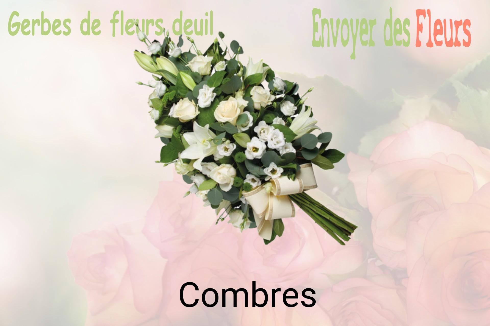 Gerbe de fleurs de deuil livrée à Combres